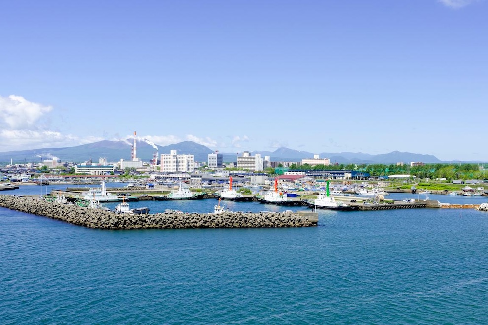 北海道苫小牧港口城市鸟瞰