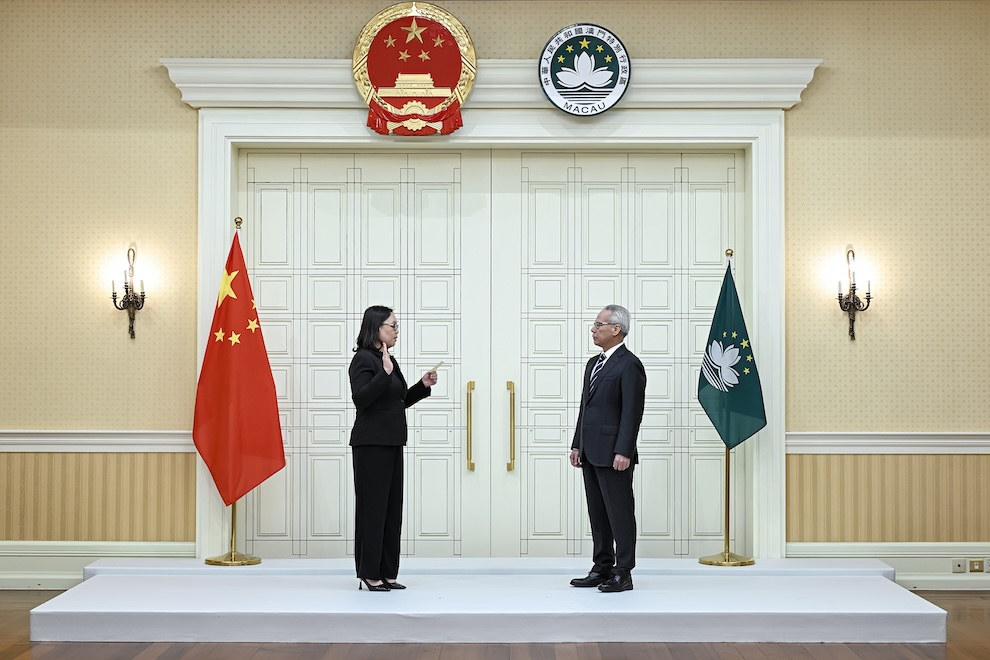 澳门经济财政司长吴卫汉就职典礼